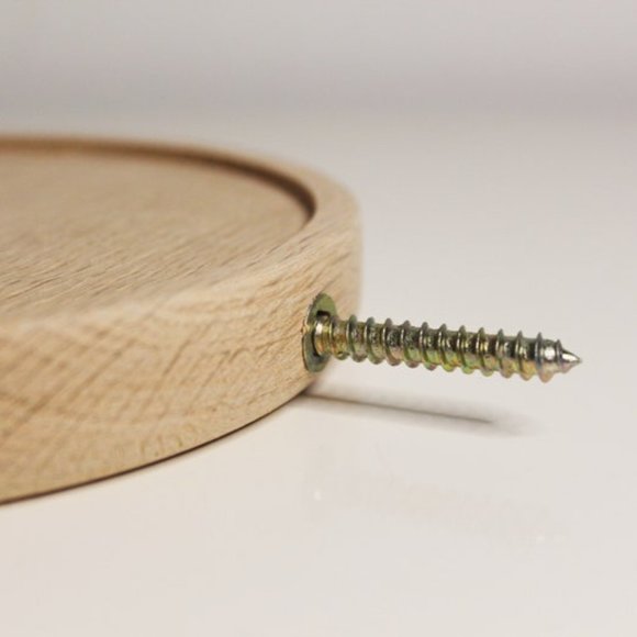 πͺ΄ Set of 2 Handmade Wooden 6" Diameter Floating Plant Shelves or Nightstands - Picture 5 of 17